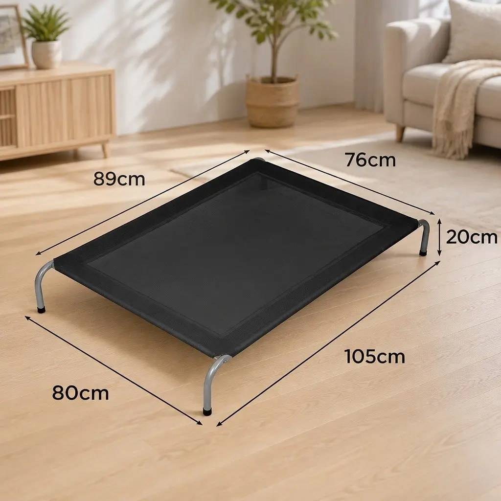 Elevated Pet Trampoline Bed Large Raised Dog Cat Breathable Mesh Frame Indoor