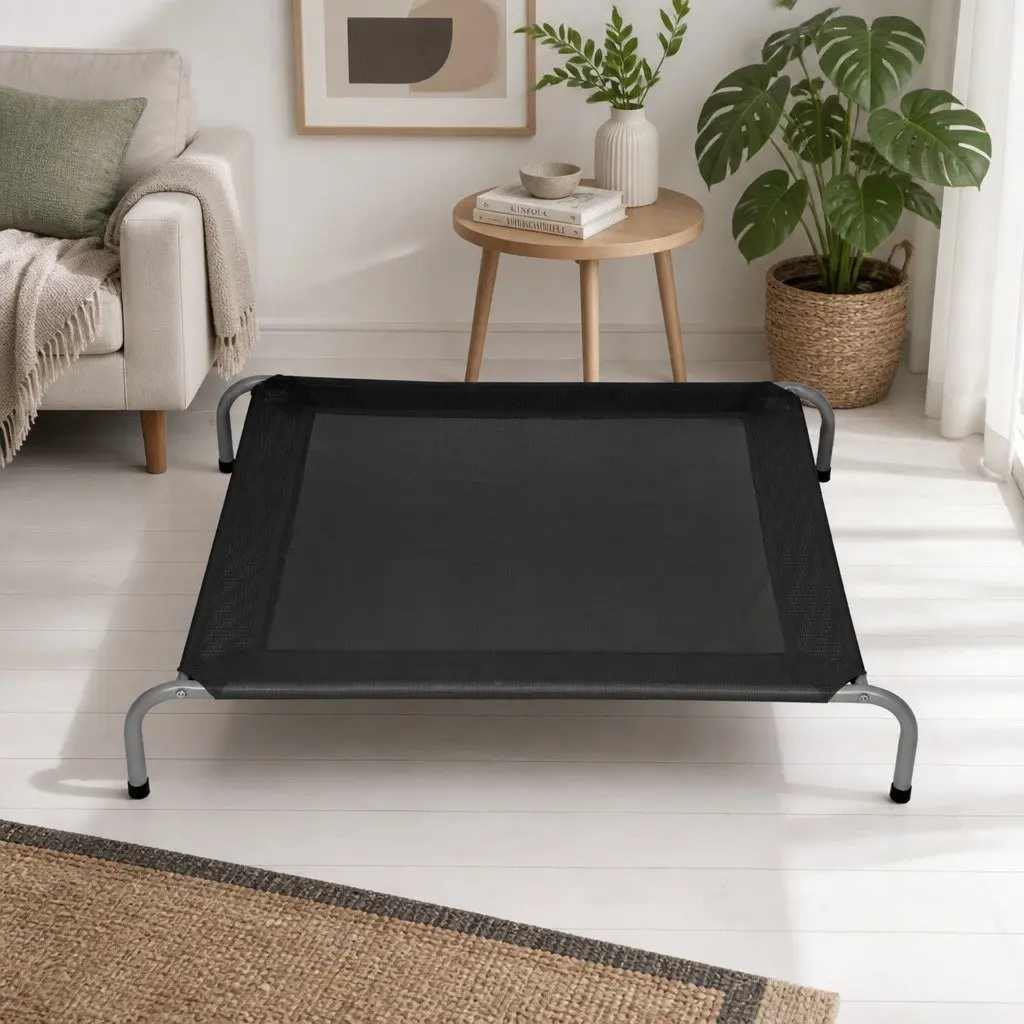 Elevated Pet Trampoline Bed Medium Breathable Mesh Raised Dog Cat Sleeping