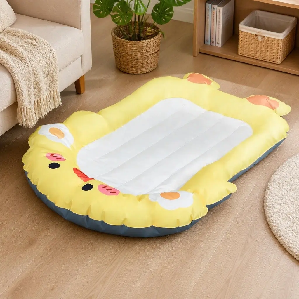 Pet Cooling Mat Ultra-Large Dog Cat Gel Pad Yellow Waterproof Easy Clean Lounge