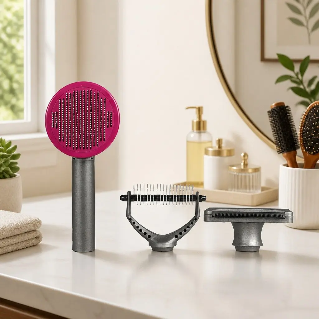 Pet Grooming Tools Kit Dogs Cats Deshedding Brush Comb One-Click Hair Removal