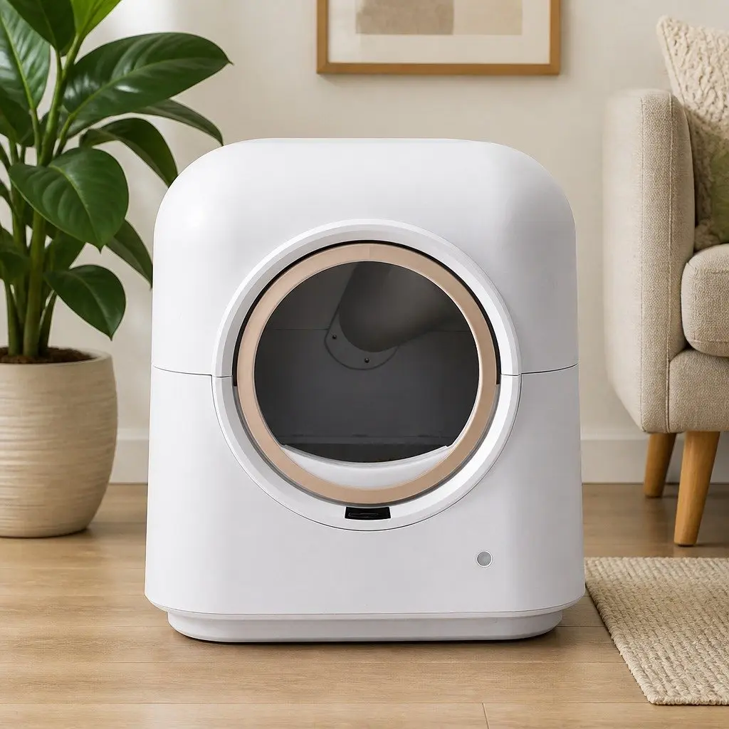 Automatic Cat Litter Box Self-Cleaning Wi-Fi Enabled 54.5cm x 54.5cm x 59.5cm