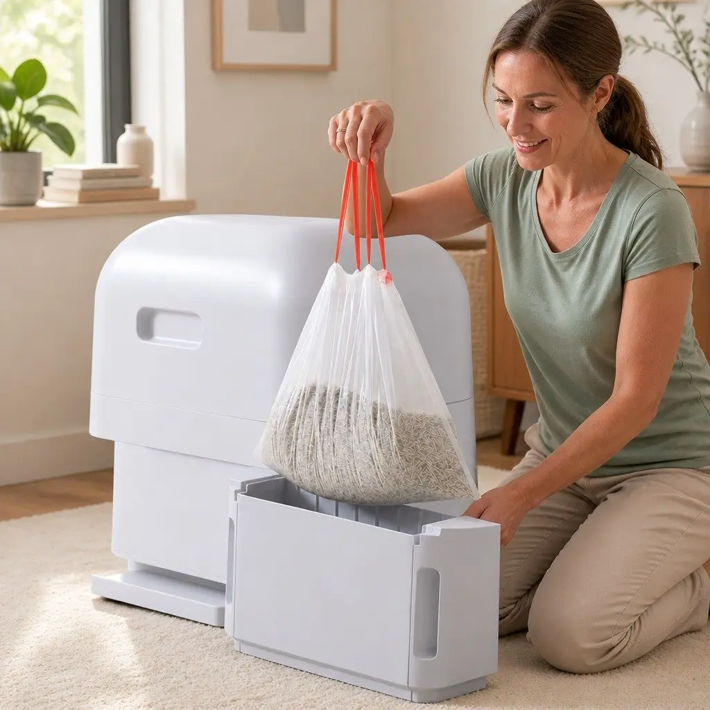 Smart Cat Litter Box Self-Cleaning Automatic Wi-Fi App Control UV Disinfection