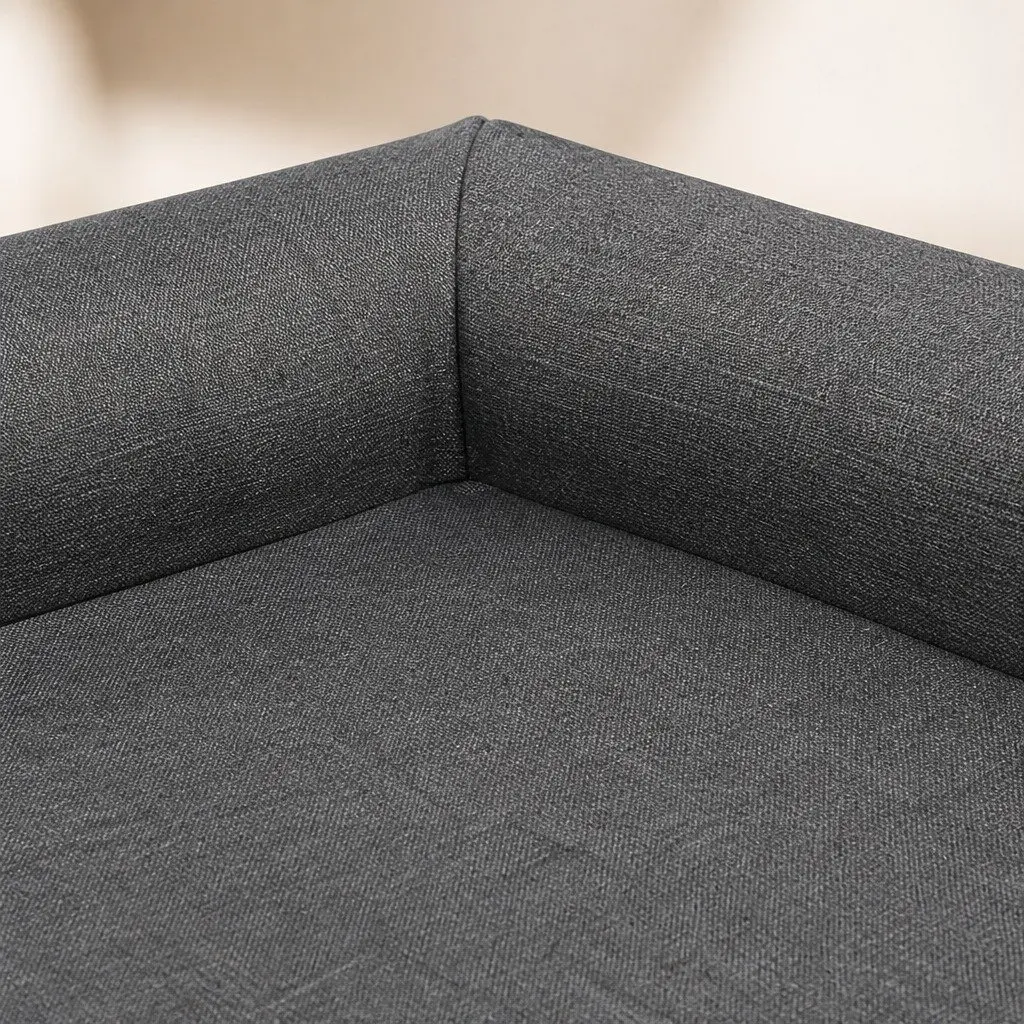 Orthopedic Dog Bed Large Grey Memory Foam Bolster Sofa Support