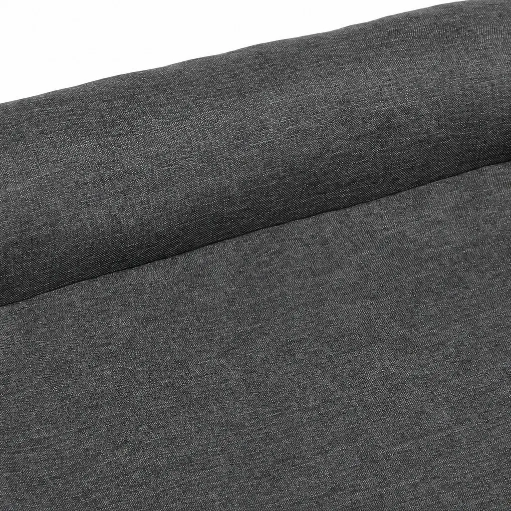 Orthopedic Dog Bed Grey Memory Foam L-Shaped Bolster Medium Size