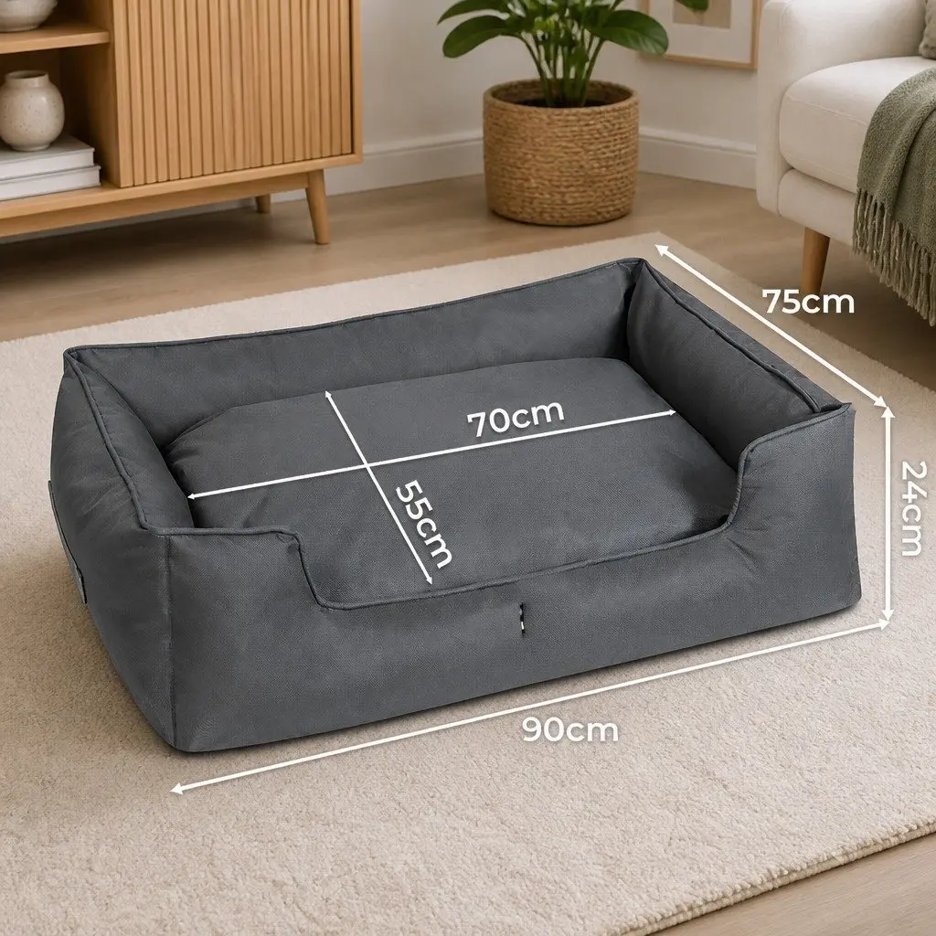 Waterproof Pet Dog Calming Bed Oxford Cloth Portable Sleeping Mat 90cm x 75cm x 24cm