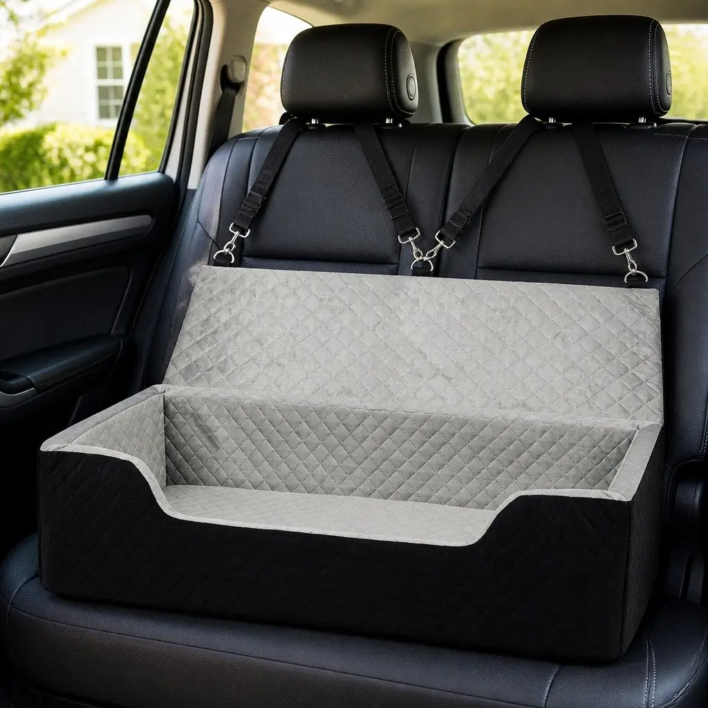 Dog Car Booster Seat Elevated Cushion Waterproof Base 110cm x 51cm x 25cm