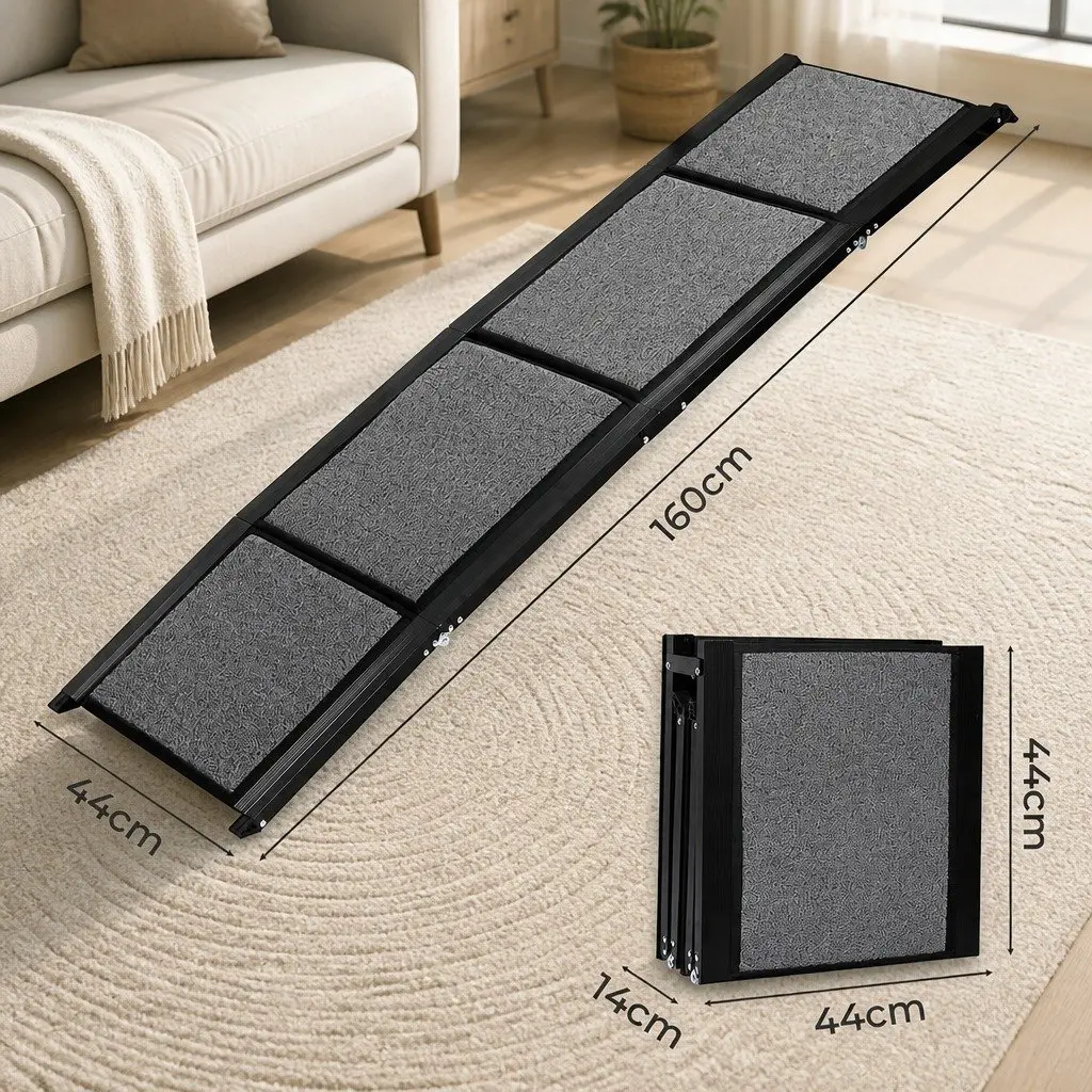 Extra Long Dog Ramp Foldable Pet Portable Anti-Slip 100kg Large Breed Car Access