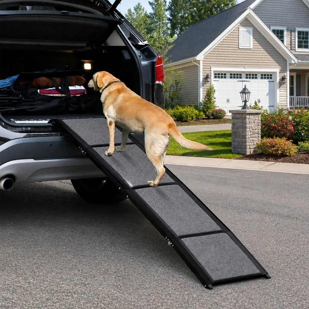 Extra Long Dog Ramp Foldable Pet Portable Anti-Slip 100kg Large Breed Car Access
