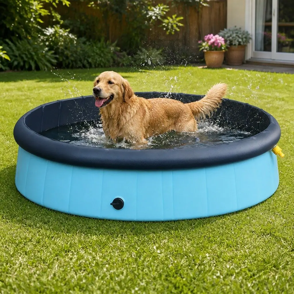 Interactive Folding Pet Pool for Dogs and Kids