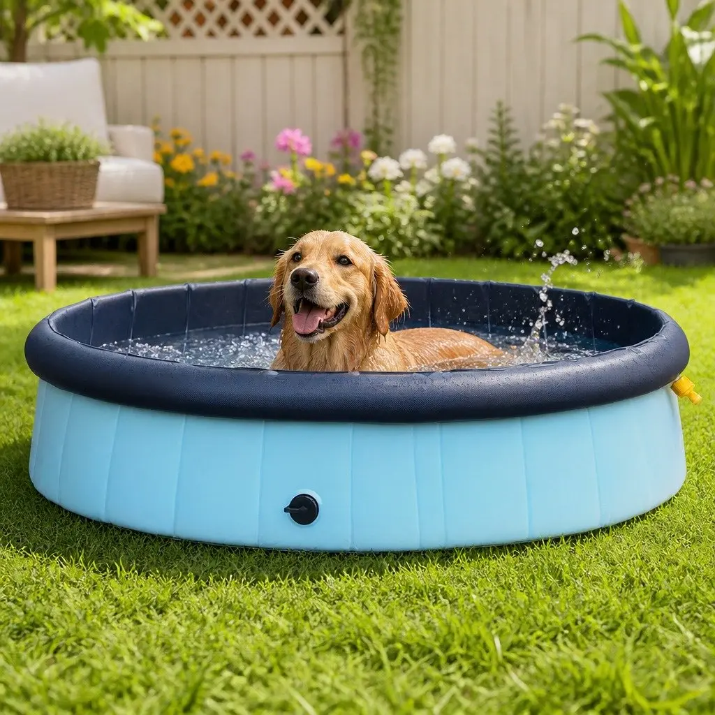 Interactive Folding Pet Pool for Dogs and Kids