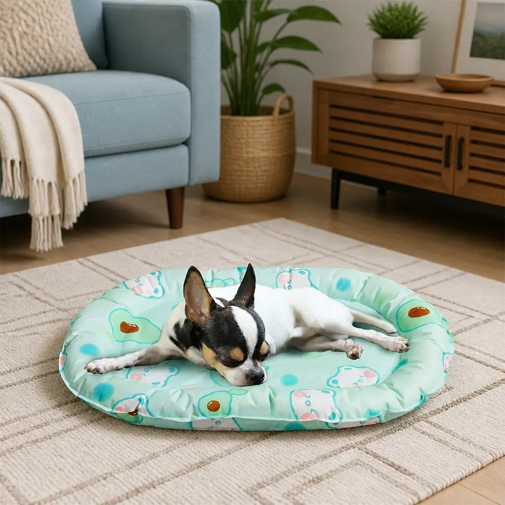 Pet Cooling Mat Rapid Cooling Technology S Green Waterproof