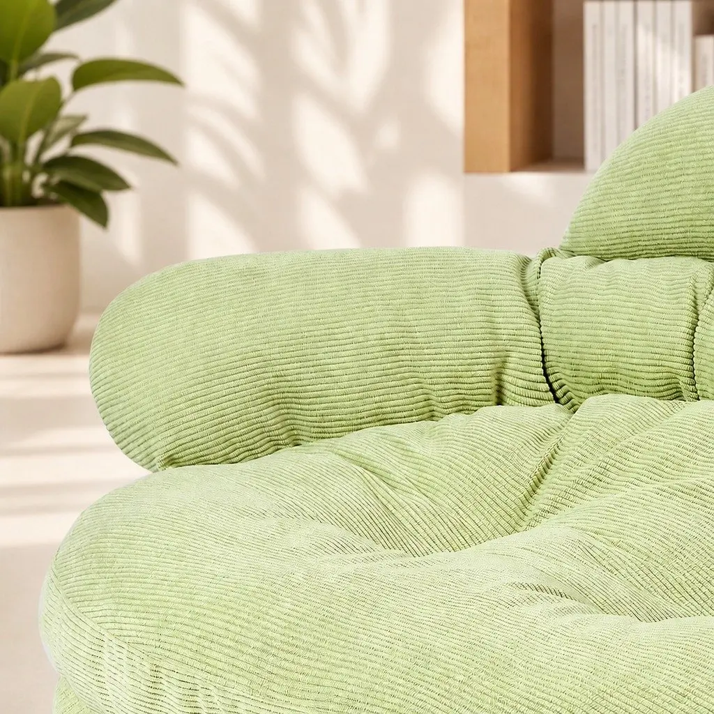Elevated Sofa Bed for Pets XL Green Color with Wooden Frame and Removable Cover