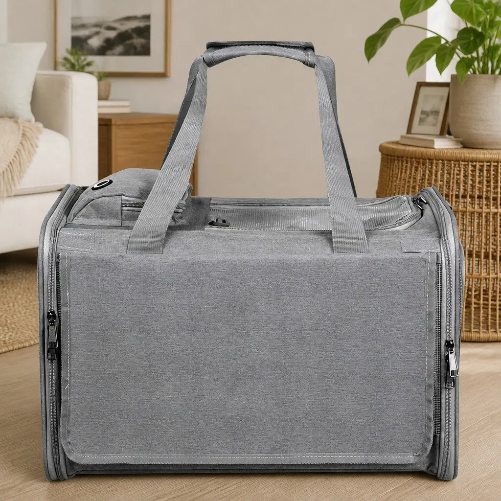 Pet Carrier Bag Portable Foldable Mesh XL for Dogs and Cats