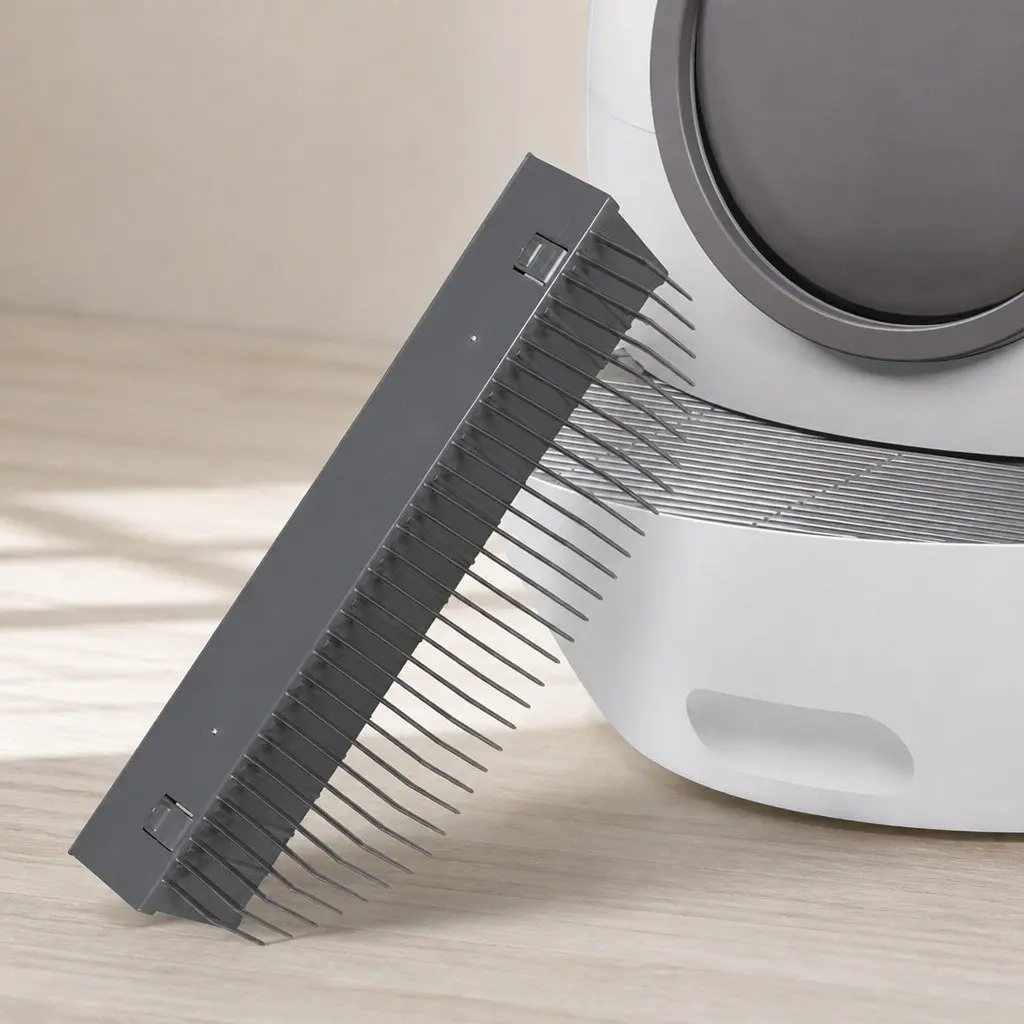 Automatic Litter Box Replaceable Rake Self Cleaning Grey 39.6cm x 14.5cm x 8.4cm