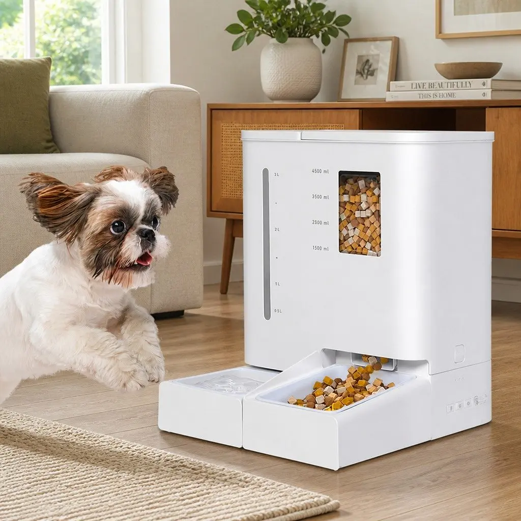 Automatic Pet Feeder Water Dispenser 2-in-1 Cat Dog WiFi App Control Dual Power