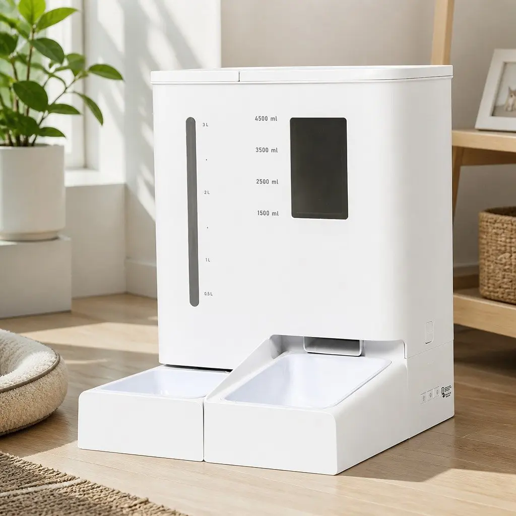 Automatic Pet Feeder Water Dispenser 2-in-1 Cat Dog WiFi App Control Dual Power