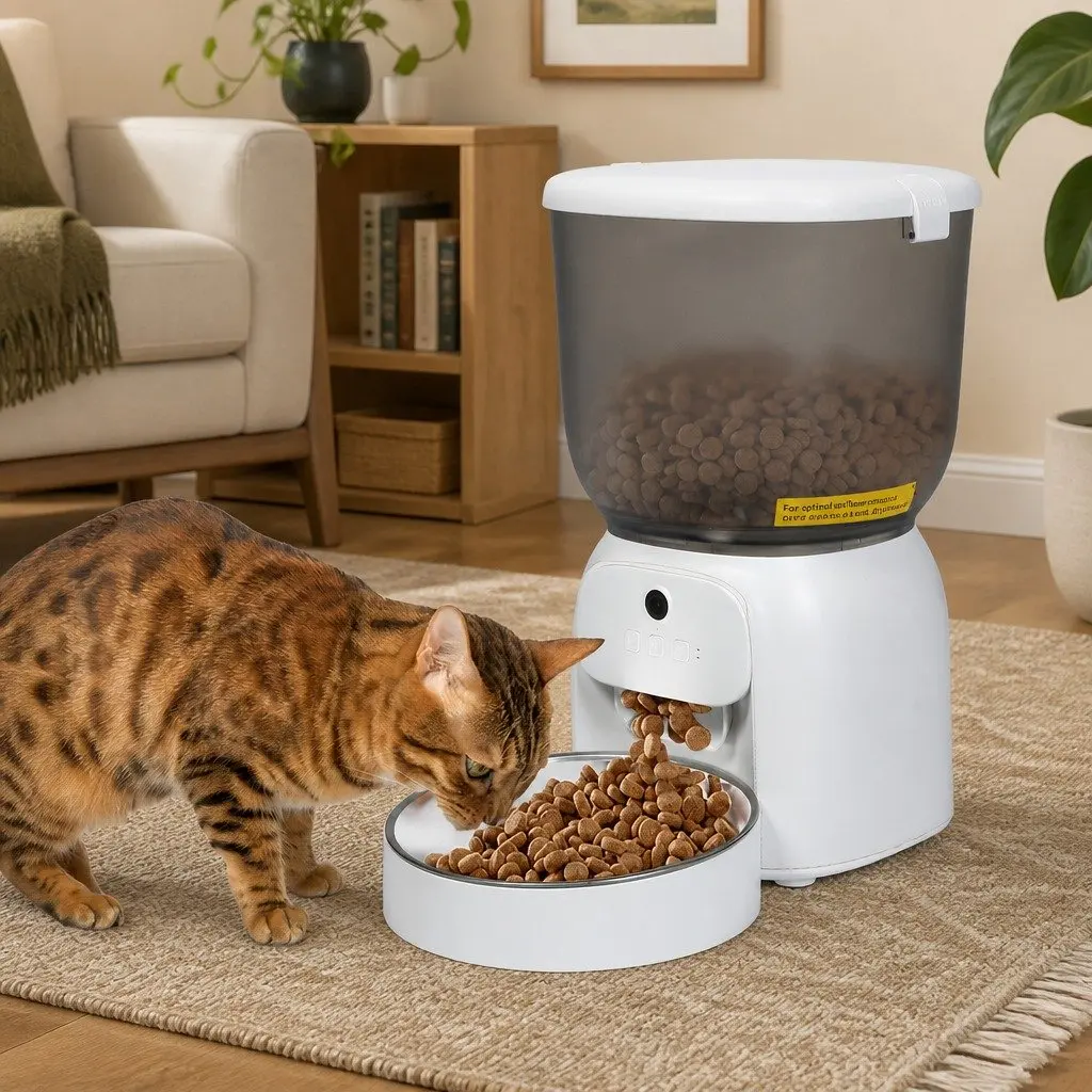 Automatic Smart Pet Feeder WiFi App Control 4L with Camera Video for Dogs and Cats