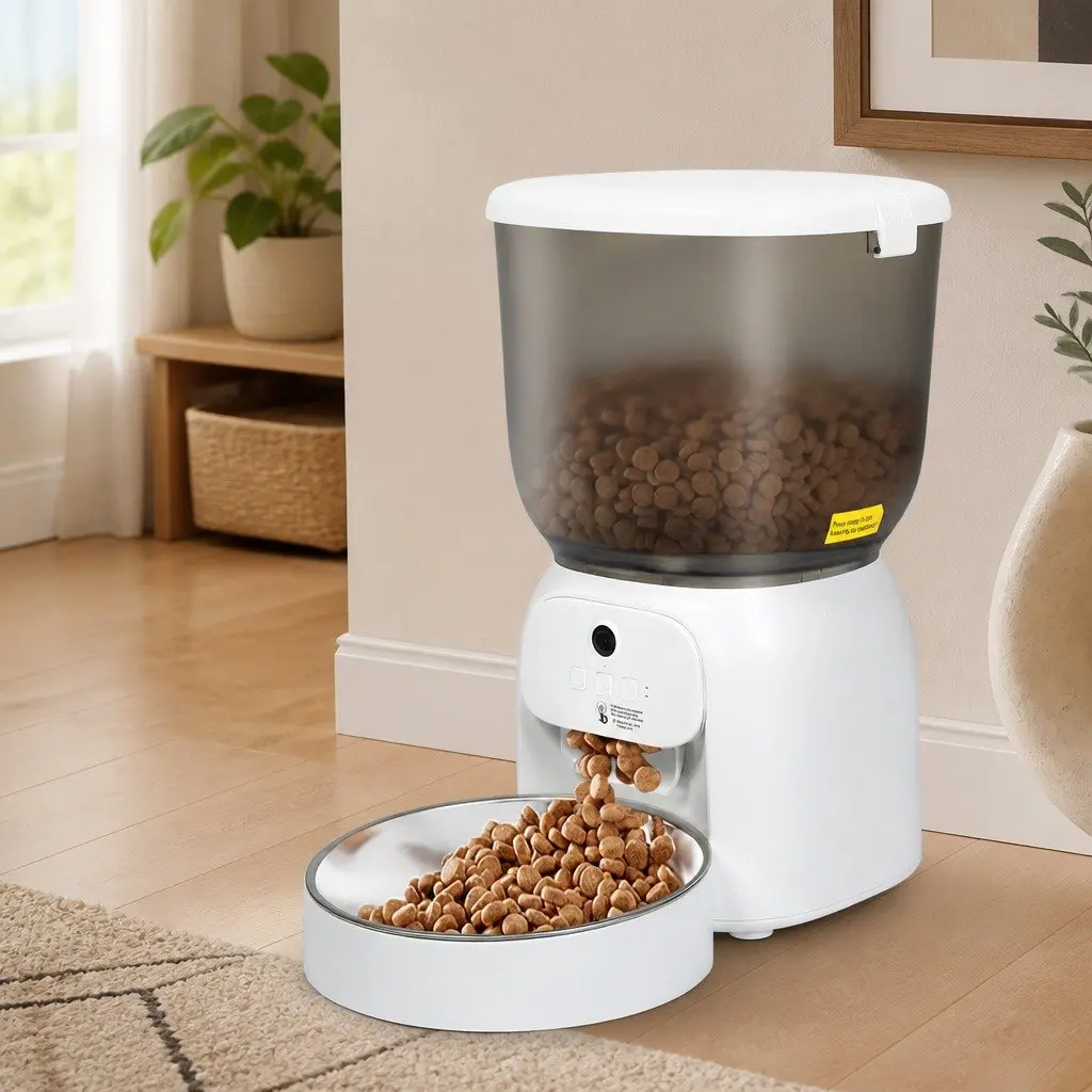 Automatic Smart Pet Feeder WiFi App Control 4L with Camera Video for Dogs and Cats