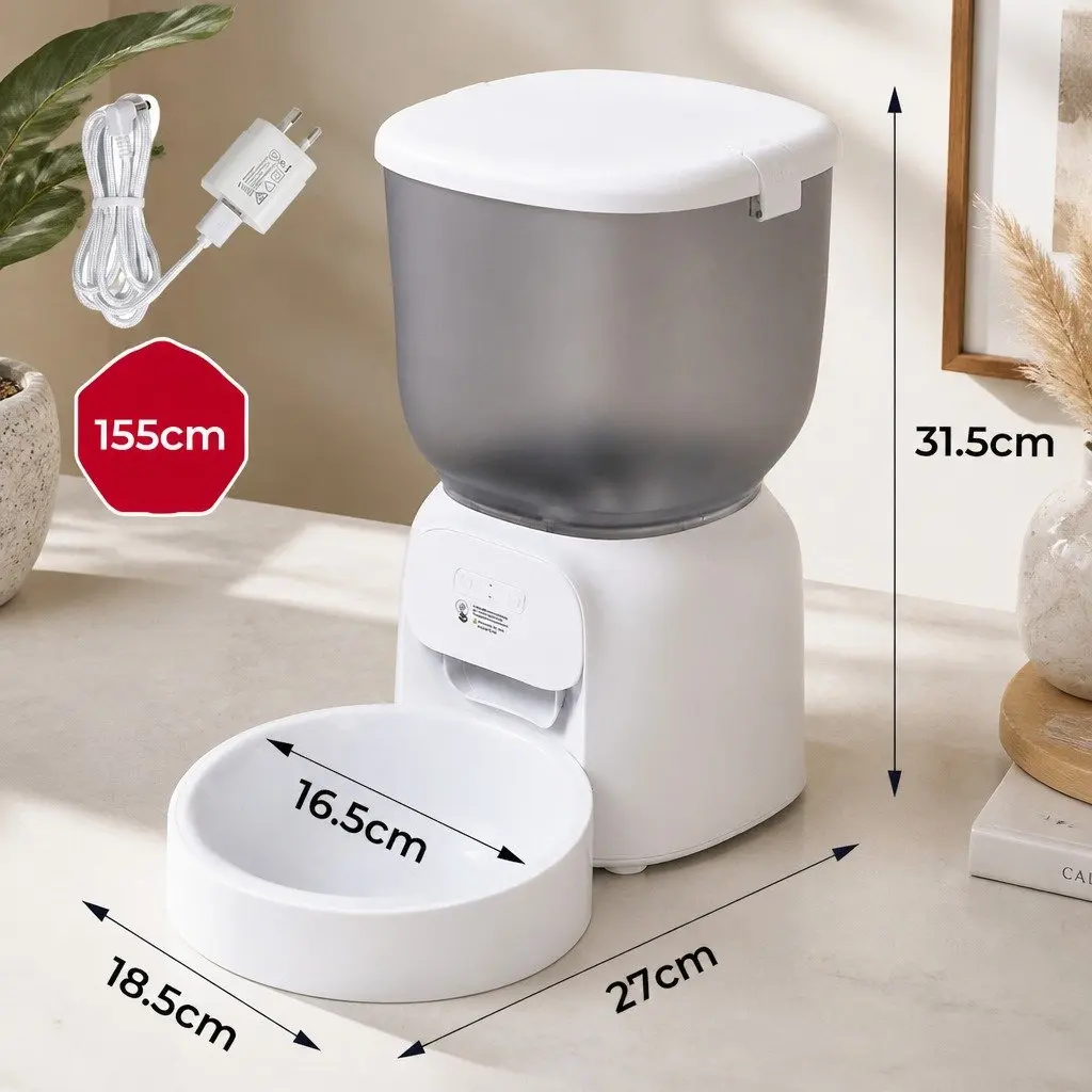 Automatic Pet Feeder 4L WiFi App Control Dog Cat Smart Feeding Station