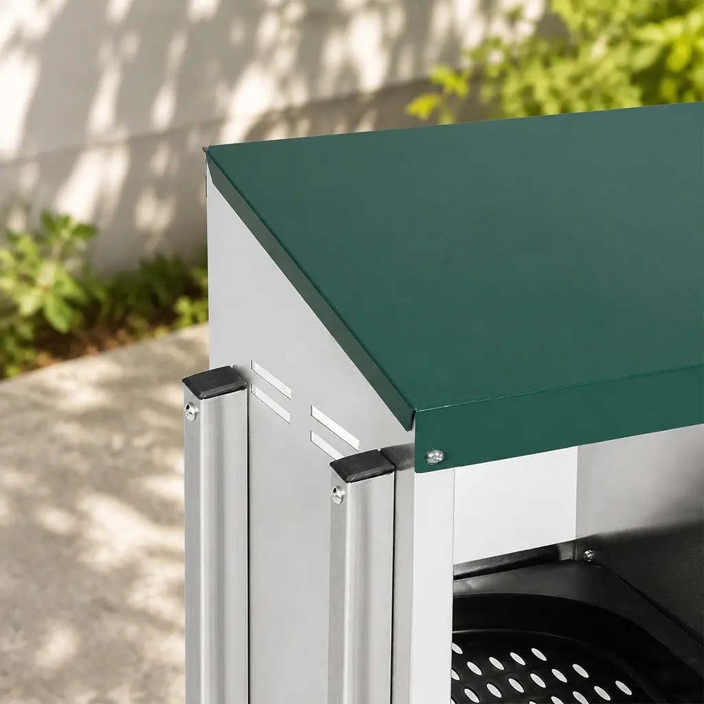 Chicken Egg Nesting Box 3-Hole Roll Away Galvanized Steel 80cm L x 52cm W x 78.5cm H