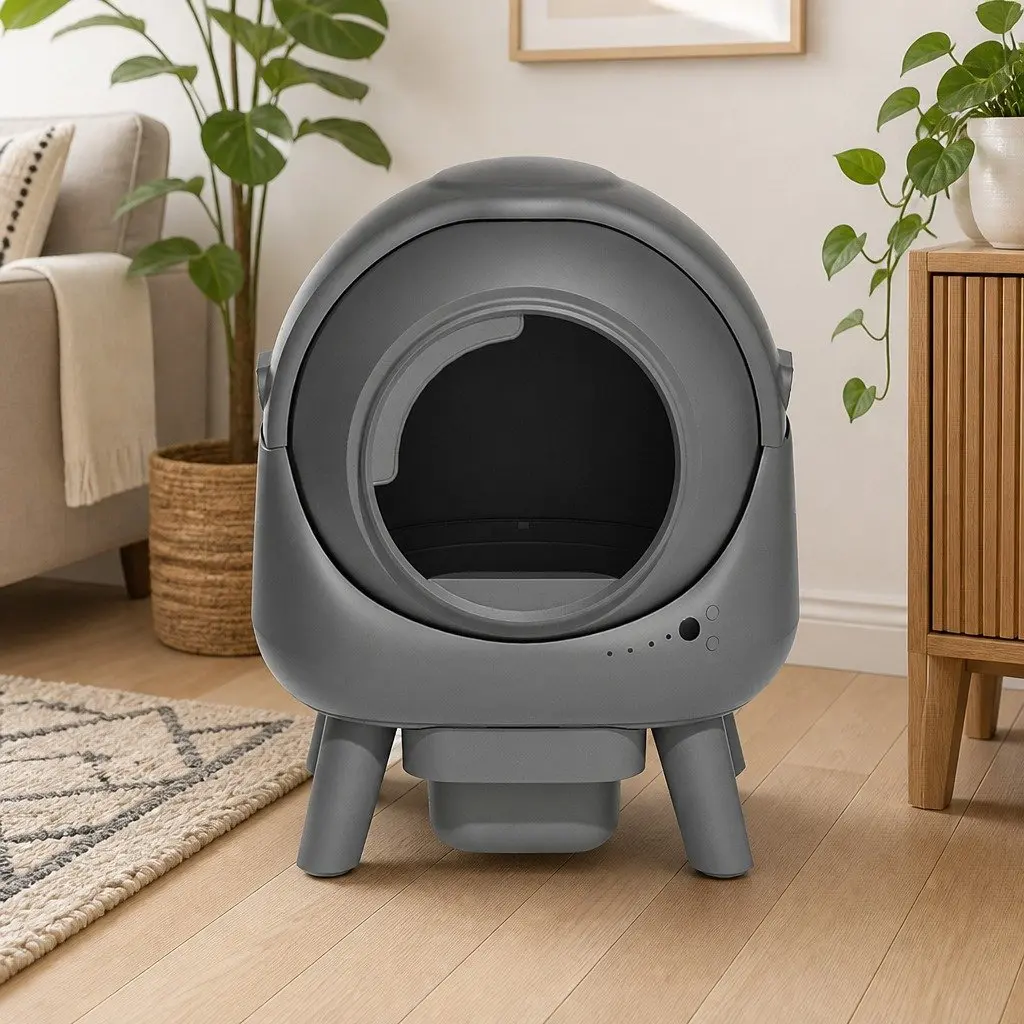 Self Cleaning Cat Litter Box Smart APP Control Rolling Automatic Sifting 25cm Entrance