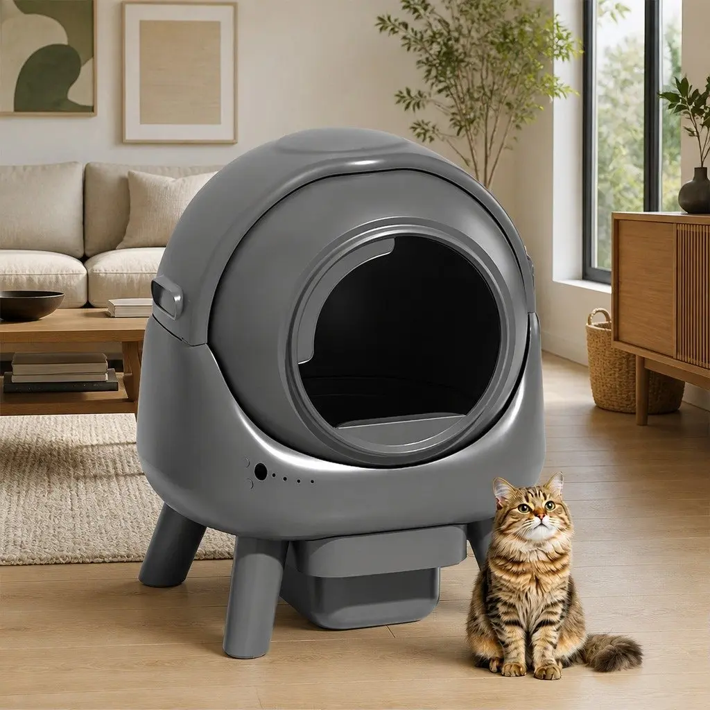 Self Cleaning Cat Litter Box Smart APP Control Rolling Automatic Sifting 25cm Entrance