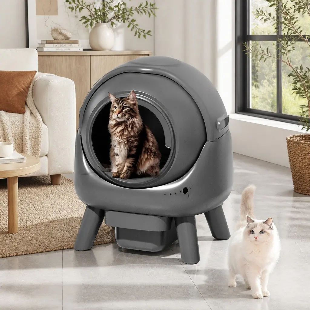 Self Cleaning Cat Litter Box Smart APP Control Rolling Automatic Sifting 25cm Entrance