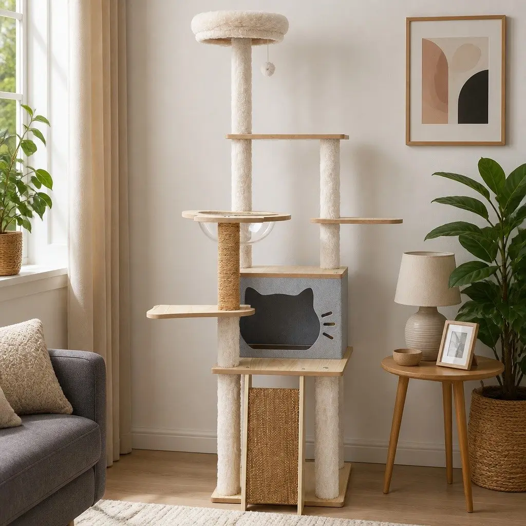 Cat Tree Tower Multi-Level 160cm Large Condo House Scratching Post Climbing