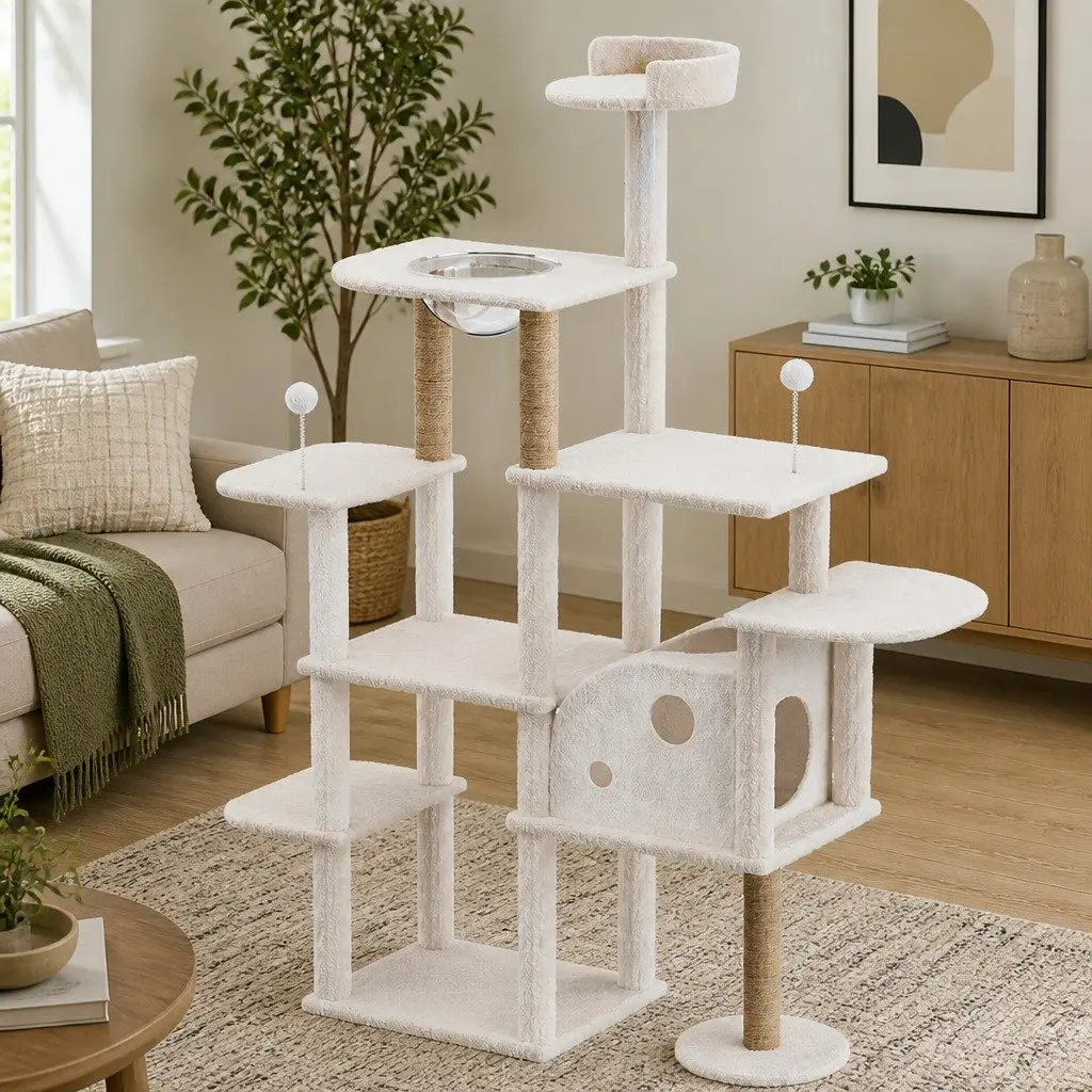 Cat Tree Tower Multi-Level Climbing Platform 172cm
