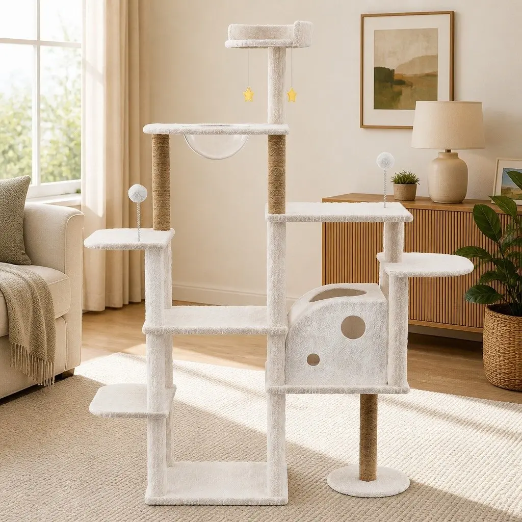 Cat Tree Tower Multi-Level Climbing Platform 172cm