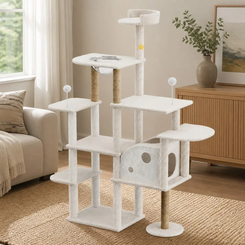 Cat Tree Tower Multi-Level Climbing Platform 172cm