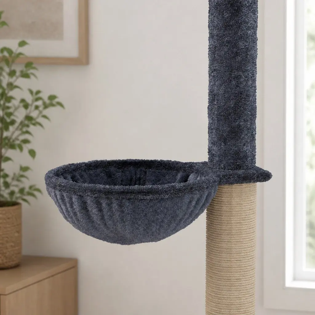 Cat Tree Multi-Level Floor to Ceiling Climber with Hammock and Condo 40cm x 24cm x 230275cm