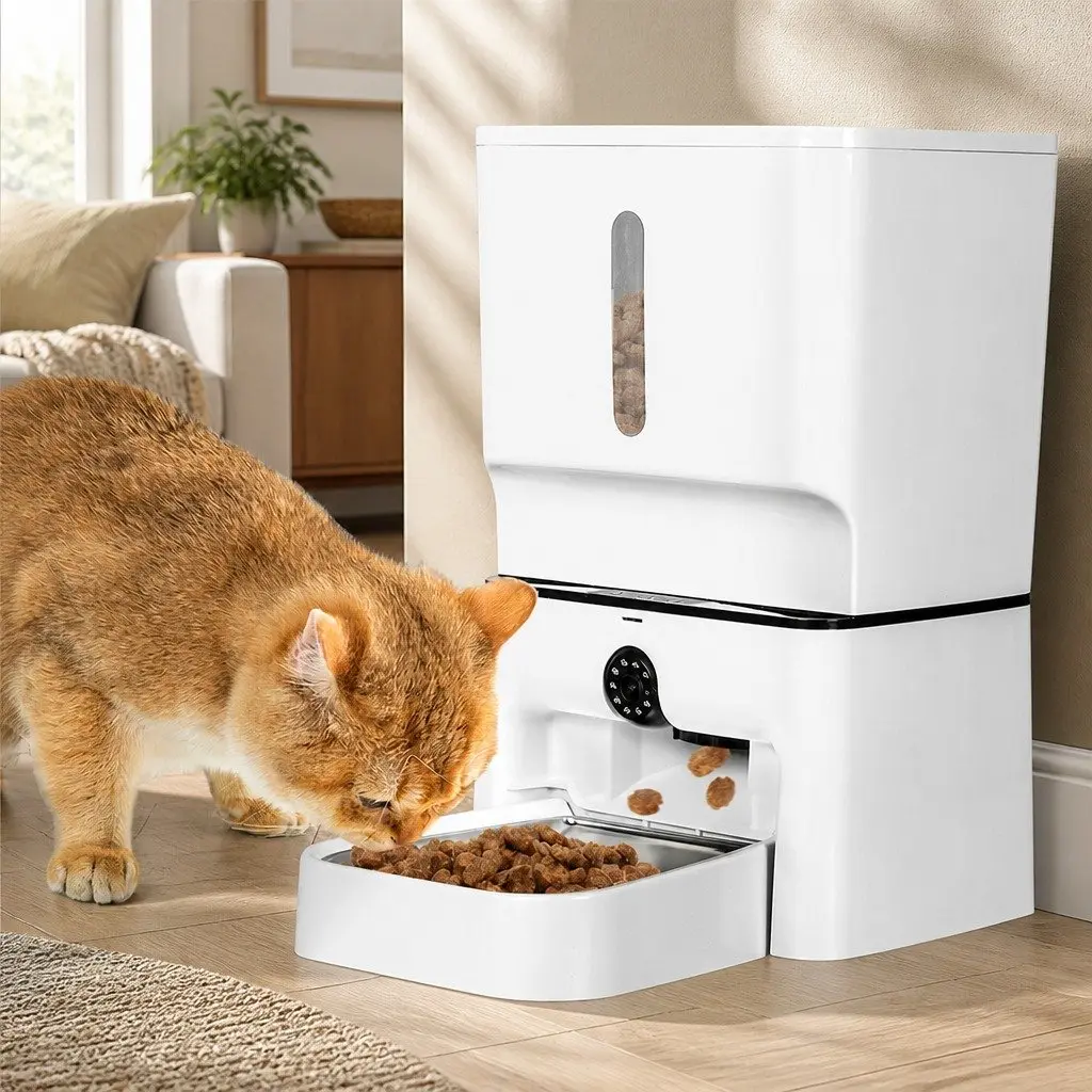 Automatic Pet Feeder 7L WiFi Camera Laser Interactive Toy Remote App Control