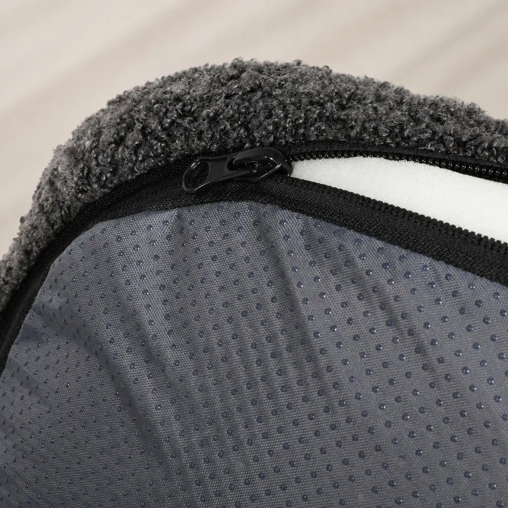 Orthopedic Dog Bed Dual Layer Foam M Size Removable Washable Cover Grey