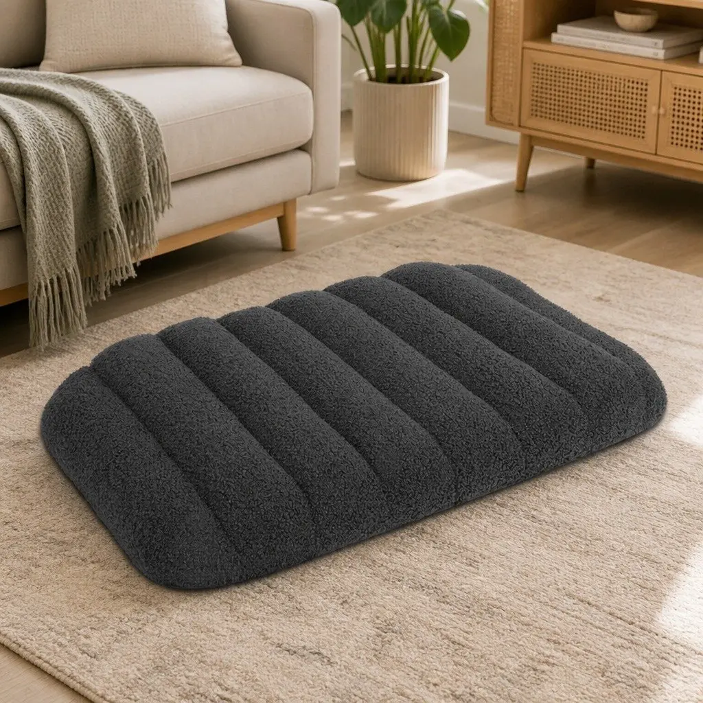 Orthopedic Dog Bed Dual Layer Foam M Size Removable Washable Cover Grey