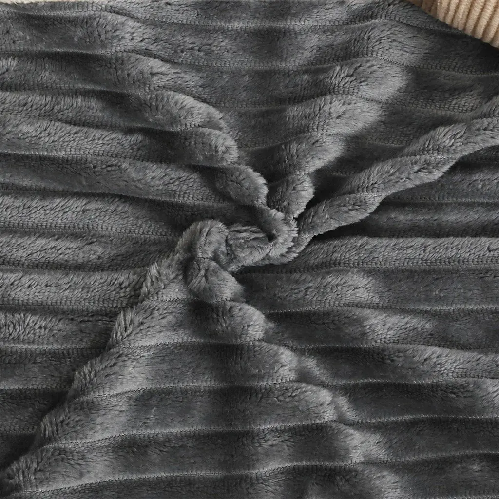 Orthopedic Pet Bed Grey Corduroy 25D High Density Foam L Size with Removable Washable Cover and Non Slip Bottom