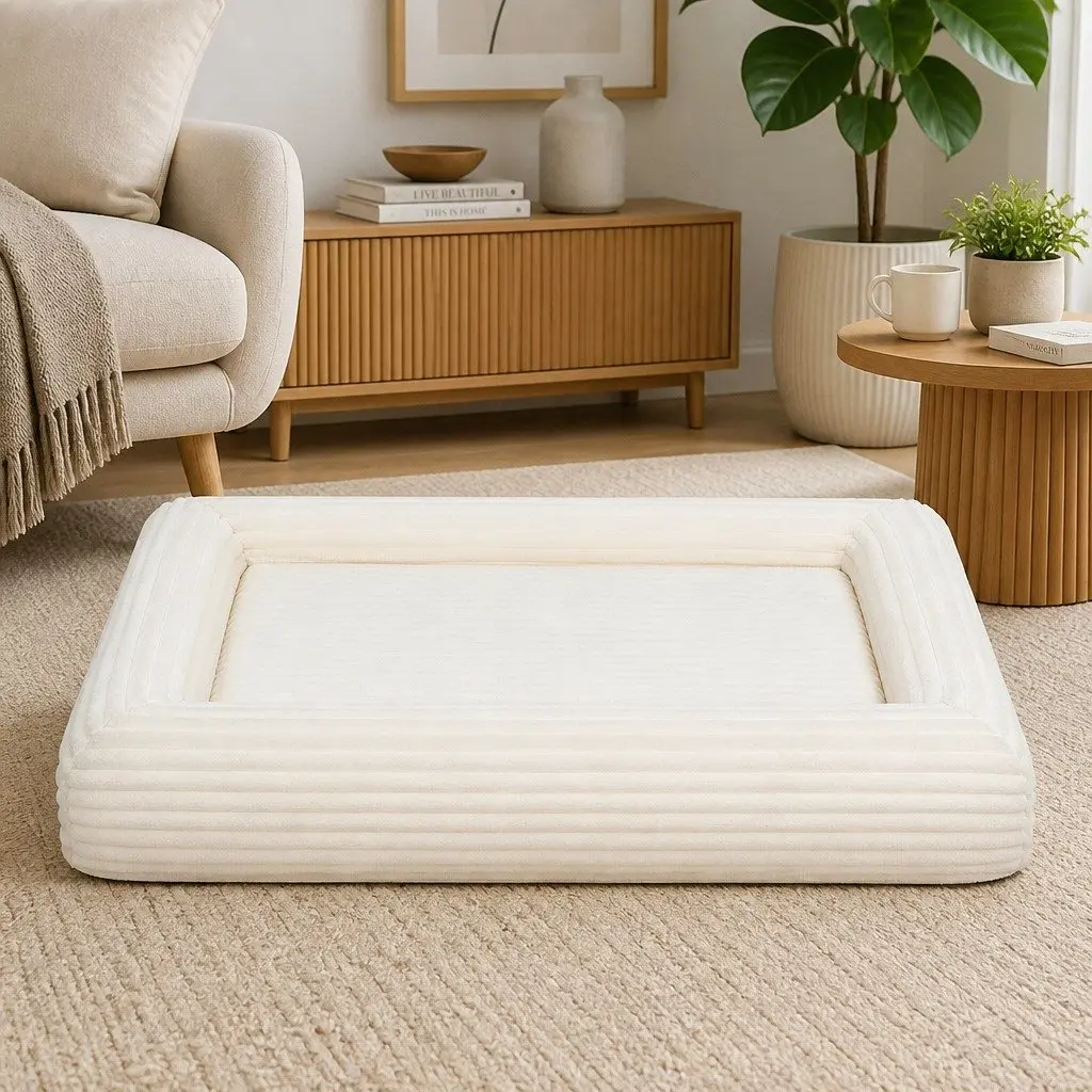 Orthopedic Dog Bed Egg Crate Foam Large Waterproof Corduroy Cover
