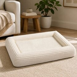 Orthopedic Dog Bed Medium Size Egg Crate Foam Pet Mattress Removable Corduroy