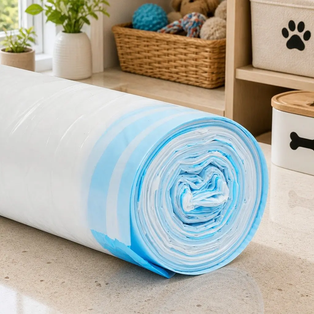 Waste Bag Disposable Pet Litter Box Garbage Bags Easy Tear Off 6 Rolls