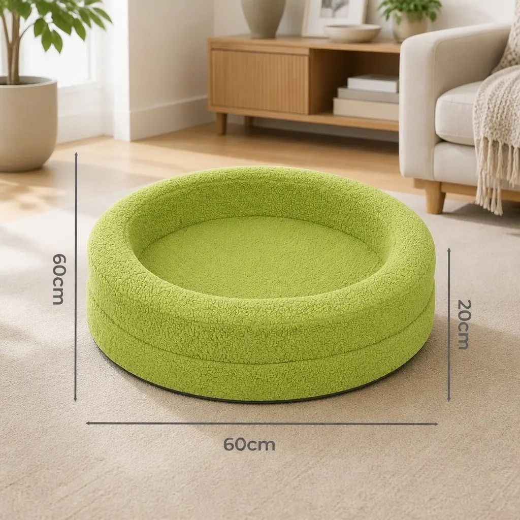 Orthopedic Memory Foam Dog Bed Waterproof Sherpa Medium Bolstered Nest