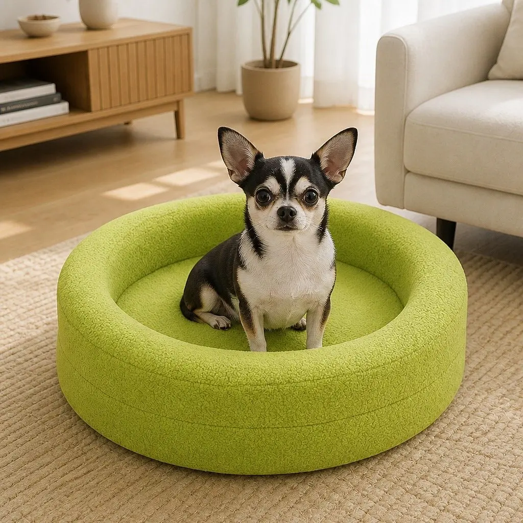 Orthopedic Memory Foam Dog Bed Waterproof Sherpa Medium Bolstered Nest