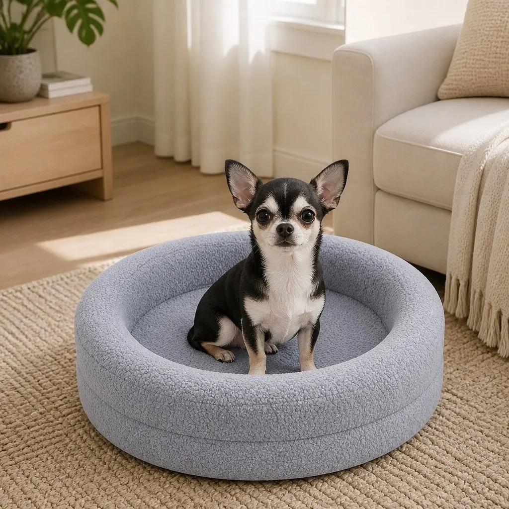 Orthopedic Memory Foam Dog Bed with Sherpa Fleece Cover Waterproof Calming Pet