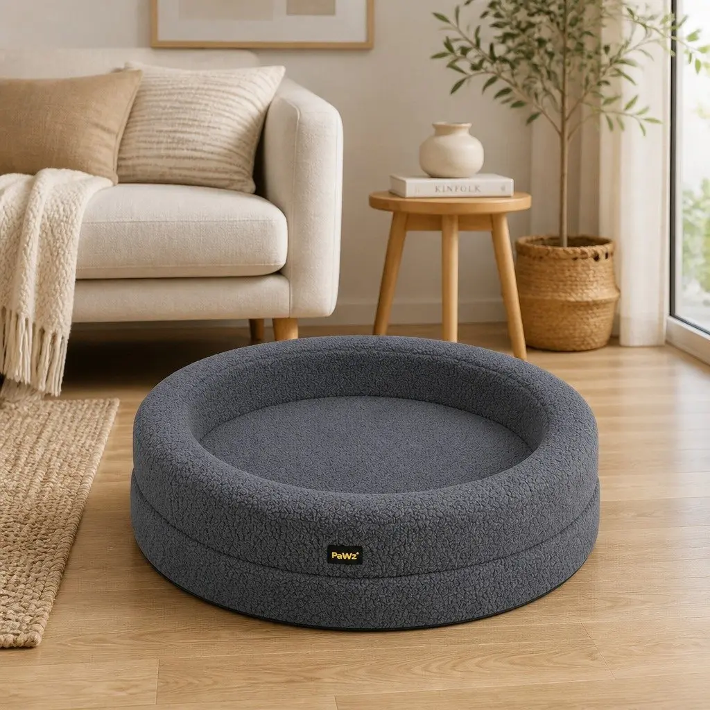 Orthopedic Memory Foam Dog Bed Calming Pet Sofa Waterproof Sherpa Fleece Cover