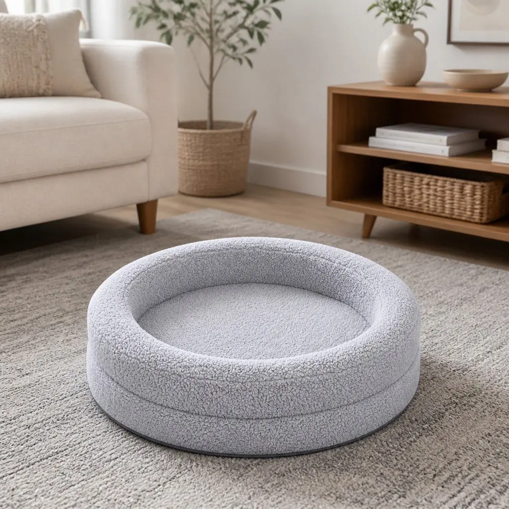 Orthopedic Memory Foam Dog Bed Calming Pet Sofa Waterproof Sherpa Fleece XL