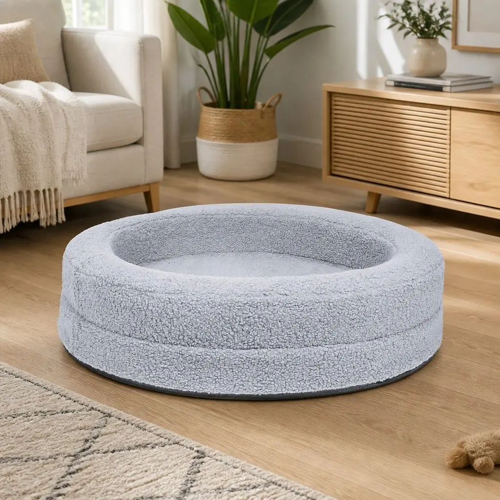 Orthopedic Memory Foam Dog Bed Calming Pet Sofa Waterproof Sherpa Fleece XL