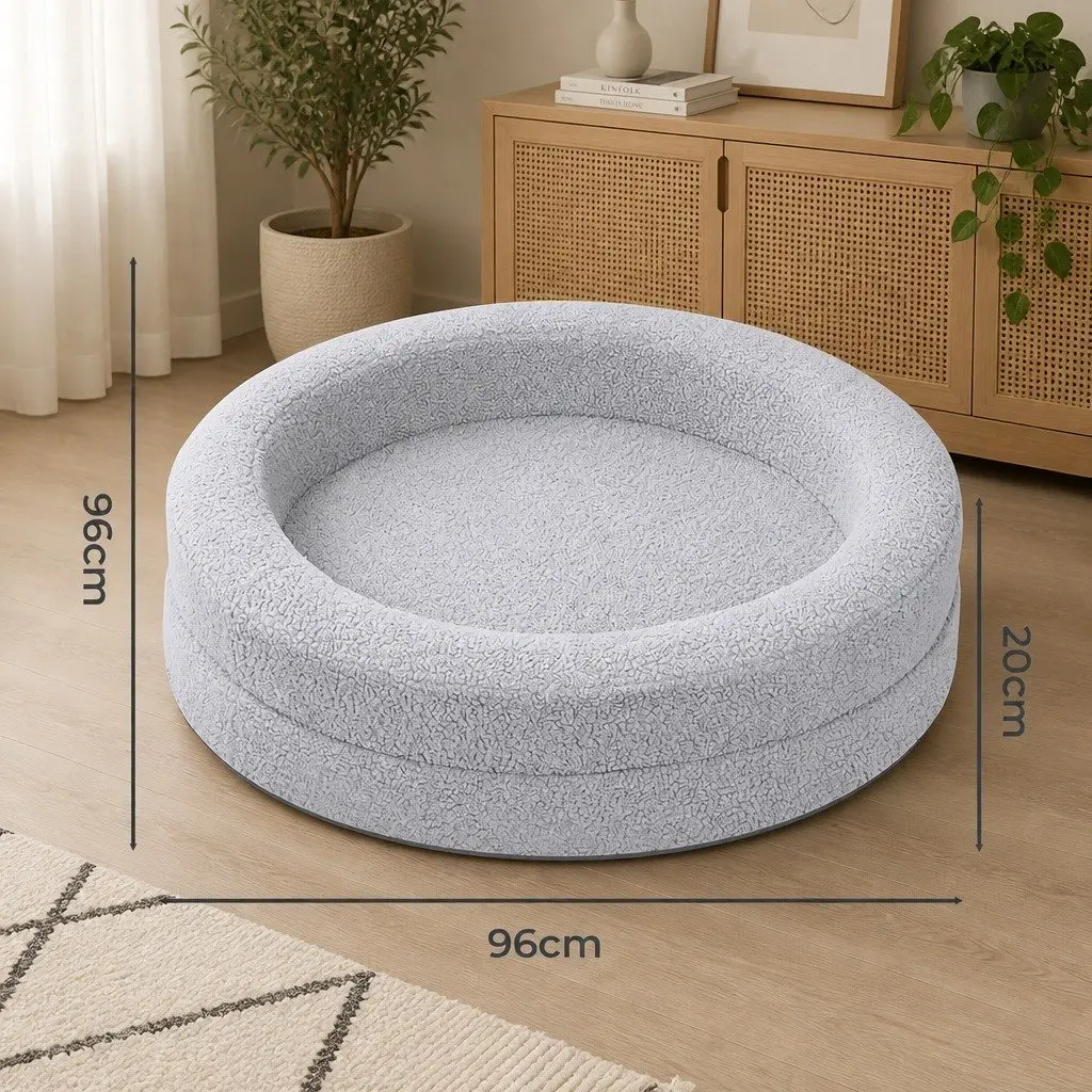 Orthopedic Memory Foam Dog Bed Calming Pet Sofa Waterproof Sherpa Fleece XL