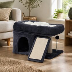 Cat Tree Big Perch Bed Large Platform Rest Play Furniture Scratching Post Tower