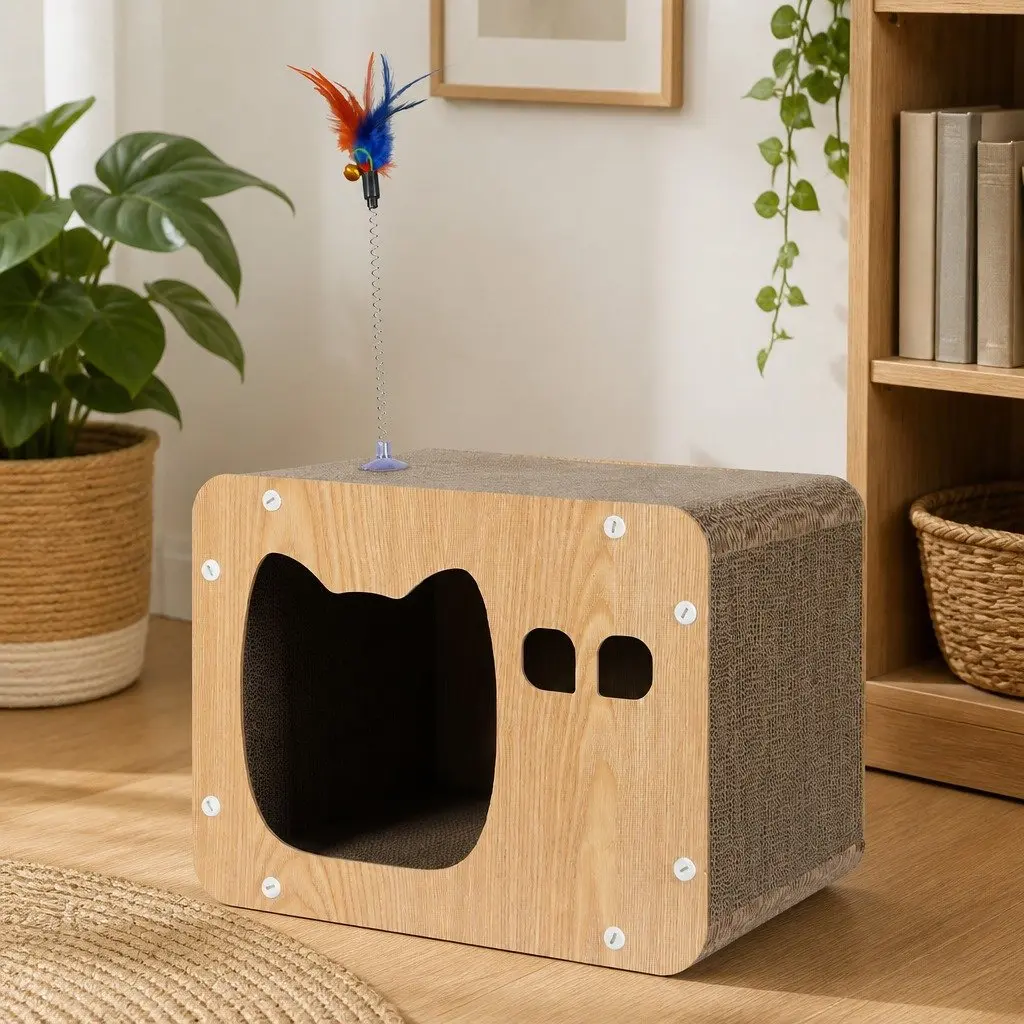 Cat Scratching Board Multi-Angle Cardboard Lounge 30cm L x 39cm W x 30cm H