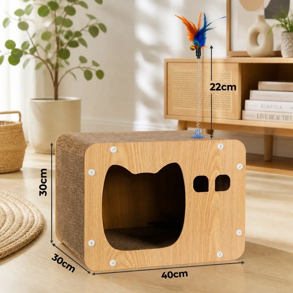 Cat Scratching Board Multi-Angle Cardboard Lounge 30cm L x 39cm W x 30cm H