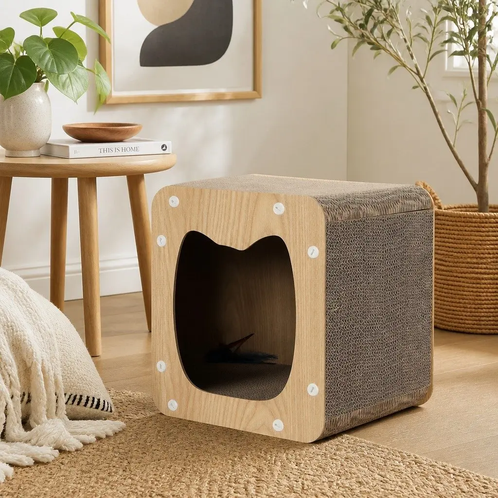 Cat Scratching Board Multi-Angle Cardboard Lounge 30cm L x 39cm W x 30cm H